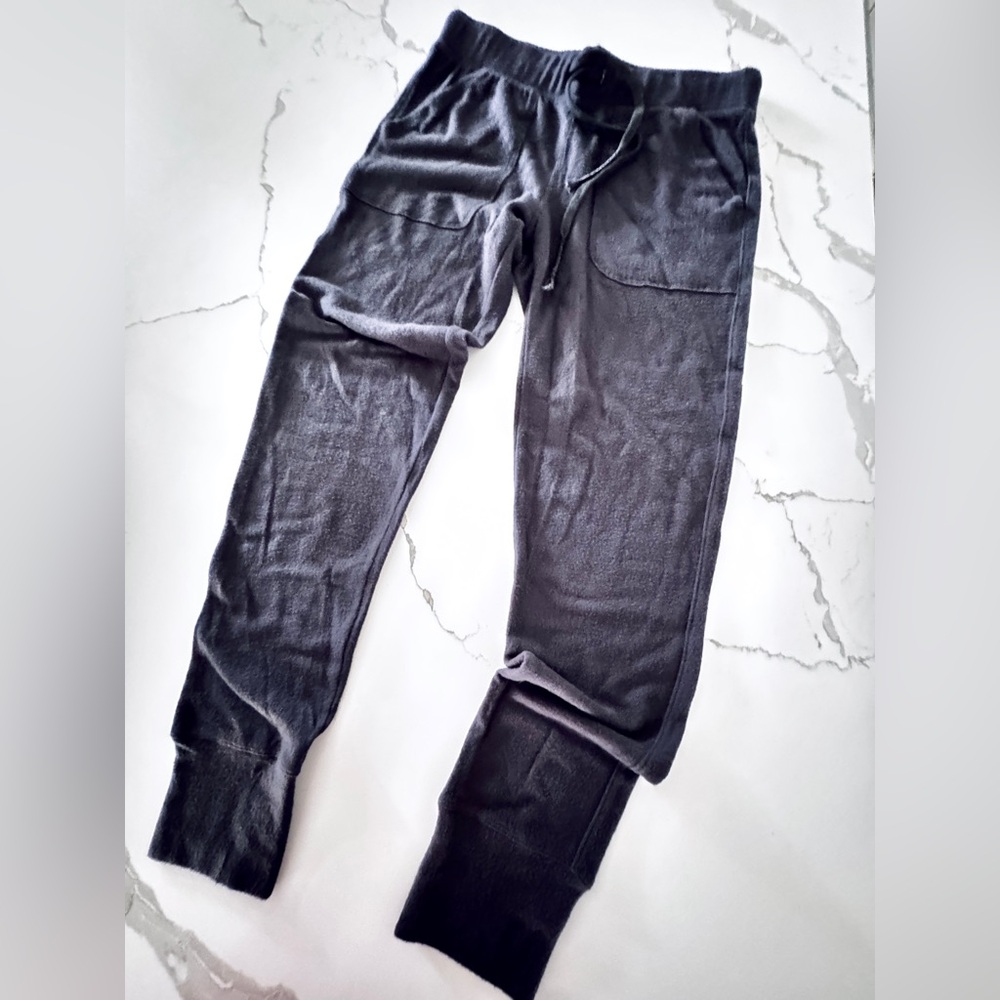 Spiritual Gangster Fuzzy Warm Charcoal Lounge Pants Small NEW - Picture 2 of 7
